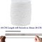 Elastic Cord 1.5MM x 50M, White Elastic String Bungee Shock Cord with Nylon Sleeve and Heavy Strength for Crafting DIY Sewing
